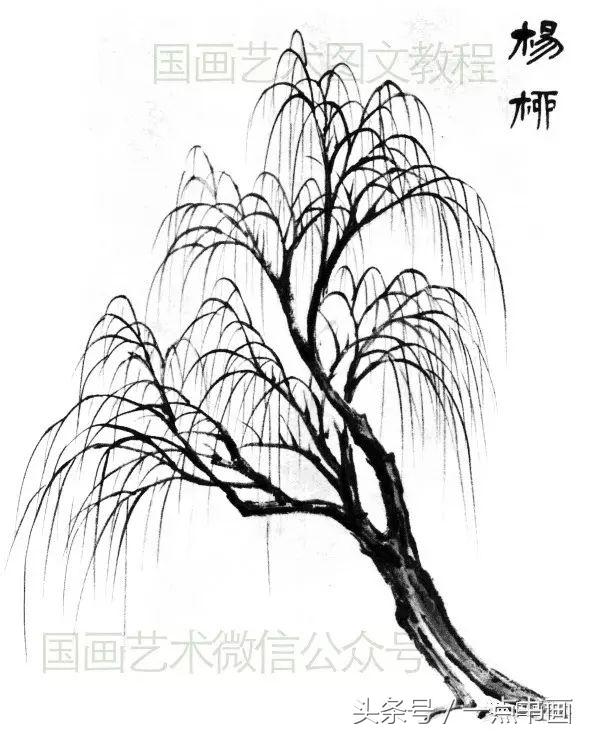 初学者临摹的山水画步骤（图文教程山水画基础技法大会）(32)