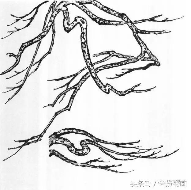 初学者临摹的山水画步骤（图文教程山水画基础技法大会）(21)