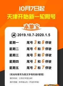 ​天津限号2020年时间表8月份，谁知道天津车牌号限行有时间段规定吗还是一整天